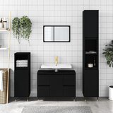 vidaXL Kupaonski ormarić crni 80 x 33 x 60 cm od konstruiranog drva Cijene