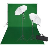 vidaXL Studijski set i zelena pozadina sustav za podršku 600 x 300 cm i svjetla Cijene