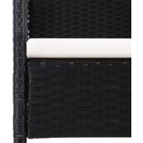  5-dijelni vrtni blagovaonski set crni od poliratana i čelika | shoptok.hr