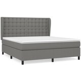  The Living Store Box spring postelja z vzmetnico temno siva 160x200 cm blago - Box Spring Postelja, (21449082) | Shoptok.si