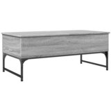  Stolić za kavu siva boja hrasta 100x50x40 cm od drva i metala | Eponuda.ba