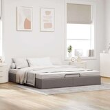 vidaXL Otomanski okvir kreveta bez madraca smeđesivi 200x200cm tkanine | shoptok.hr