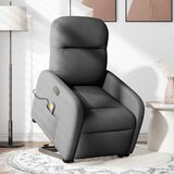 Maison Chic Električni masažni naslanjač - Relax naslanjač s funkcijo vstajanja temno siv, (22061947) | Shoptok.si