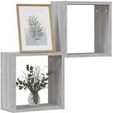  Zidne kockaste police 2 kom Siva Sonoma 30x15x30 cm | shoptok.hr