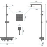 REA Bath REA Set za tuš Bravo crni | shoptok.hr