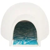 poletje glodalci Igloo s podlogo za hlajenje 13 x 9 x 15 cm bela