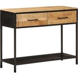 vidaXL Konzolni stol 100 x 35 x 76 cm od masivnog drva manga i željeza | shoptok.hr