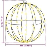 vidaXL Žogica med 120 LED Toplo bela 40 cm Kovina | Shoptok.si