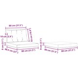  Set vanjskih sofa s jastukom 5 pcs Bijela i crna | shoptok.hr