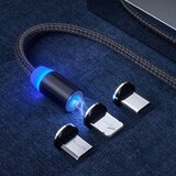 COLORWAY Kabel 3u1 (Lightning+MicroUSB+Type-C) Magnetni 2.4A 1 m crni | shoptok.hr