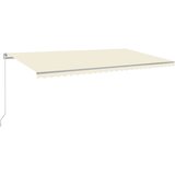  Tenda na ručno uvlačenje s LED svjetlima 600x350 cm krem | shoptok.hr