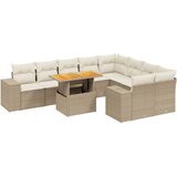  The Living Store Vrtna sedežna garnitura 10-delna z blazinami bež poli ratan - Vrtna Sedežna Garniture, (21459775) | Shoptok.si