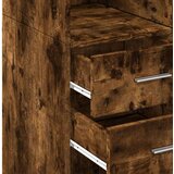 vidaXL Visoka omara dimljen 70x42,5x185 cm hrast inženirski les | Shoptok.si