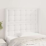  Uzglavlje s ušima bijelo 93x23x118/128 cm od umjetne kože Cijene