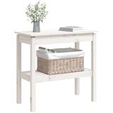  Konzolna mizica bela 80x40x75 cm trdna borovina, (20711562) | Shoptok.si