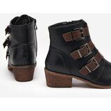 Resti Black ankle boots on a low post Asteria - Footwear | shoptok.hr
