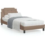  Okvir kreveta s LED svjetlima cappuccino 90x200 cm umjetna koža | shoptok.hr