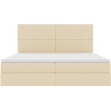 Krevet s madracem i skladištem Krema 200 x 200 cm tkanina | Eponuda.com