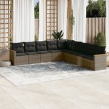  9-dijelni set vrtnih sofa od poliratana s jastucima sivi | shoptok.hr