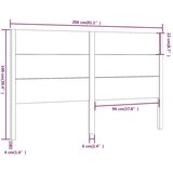  Uzglavlje crno 206 x 4 x 100 cm od masivne borovine | shoptok.hr