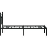 vidaXL Metalni okvir za krevet s uzglavljem crni 75x190 cm | shoptok.hr