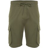 Trendyol Men's Khaki Regular Fit Cargo Pocket Shorts Cene