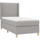  Box spring s madracem LED svjetlosivi 90x200 cm tkanina | shoptok.hr