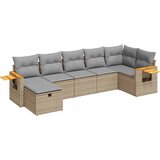 Maison Chic Seti vrtnega pohištva - Vrtna garnitura - Vrtni pohištvo set 7-delna z blazinami bež poli ratan, (21804004) | Shoptok.si