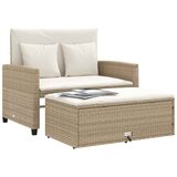 Vrtni dvosjed s jastucima bež od poliratana Beige and cream | shoptok.hr