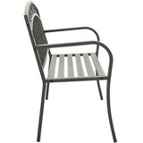  Vrtna klupa siva 120 cm čelična | shoptok.hr