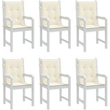  Jastuci za vrtne stolice 6 kom krem 100 x 50 x 3 cm od tkanine | Eponuda.com