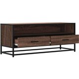 vidaXL TV omarica rjavi hrast 100x34,5x40 cm inženirski les in kovina | Shoptok.si
