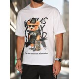 DStreet T-shirt męski z nadrukiem biały | shoptok.hr