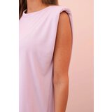 Kesi Włoski Women's set made of viscose with no sleeves and straight trousers light purple | Shoptok.si