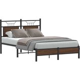 vidaXL Posteljni okvir brez vzmetnice hrast 120x200 cm inženirski les | Shoptok.si