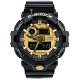 Casio muški g shock multifunkcionalni crni zlatni sportski analogno digitalni ručni sat Cene