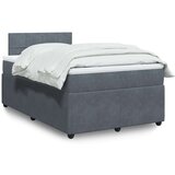vidaXL Krevet box spring s madracem tamnosivi 120 x 190 cm baršun | shoptok.hr