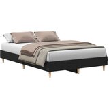 vidaXL Krevet 120x190 cm Crni sa staklenim detaljima | shoptok.hr