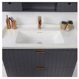 Hanah home Kupatilski ormarić sa umivaonikom i ogledalom (2 komada) Noble 100 Argento | Eponuda.com