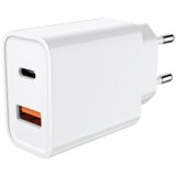 Jellico adapter C9 hišni polnilec Quick Charge 18W 2x vhod Type C PD 3.0 in USB - Original (EU Blister) bel Cene