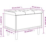  Klupa za pohranu bijela 62 x 42 x 46 cm od konstruiranog drva | shoptok.hr