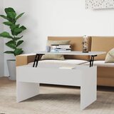 vidaXL Klubska mizica bela 80x50,5x41,5 cm konstruiran les Cene
