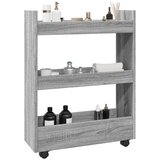  Uska kolica za pohranu s 3 razine boja hrasta konstruirano drvo | shoptok.hr