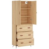  Visoka komoda hrasta sonome 69,5x34x180cm od konstruiranog drva Smeđa | Shoptok.si