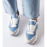 Gemre Blue and white shoes with silver embellishment Rio | Shoptok.si