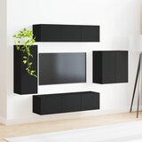  Set zidnog ormarića za TV Zidne 6 pcs Crna | Eponuda.com