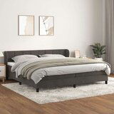  Box spring postelja z vzmetnico temno siva 200x200 cm žamet, (20899172) | Shoptok.si