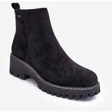 Kesi Insulated leather shoes with low heel insulated black Neafgi Cijene