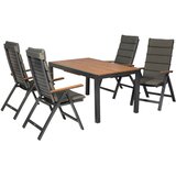 Gardenson VRTNA GARNITURA ASTROS aluminij barve grafita, naravne barve | Shoptok.si