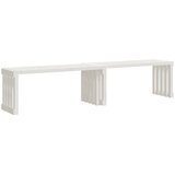  Vrtna klupa produživa bijela 212,5x40,5x45 od masivne borovine | shoptok.hr